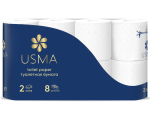 U9117 Туалетная бумага USMA в стандартных рулонах, двухслойная - 48 рулонов по 136 листов