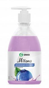 126300 Жидкое крем-мыло Grass Milana-Черника в йогурте с дозатором - 500 мл