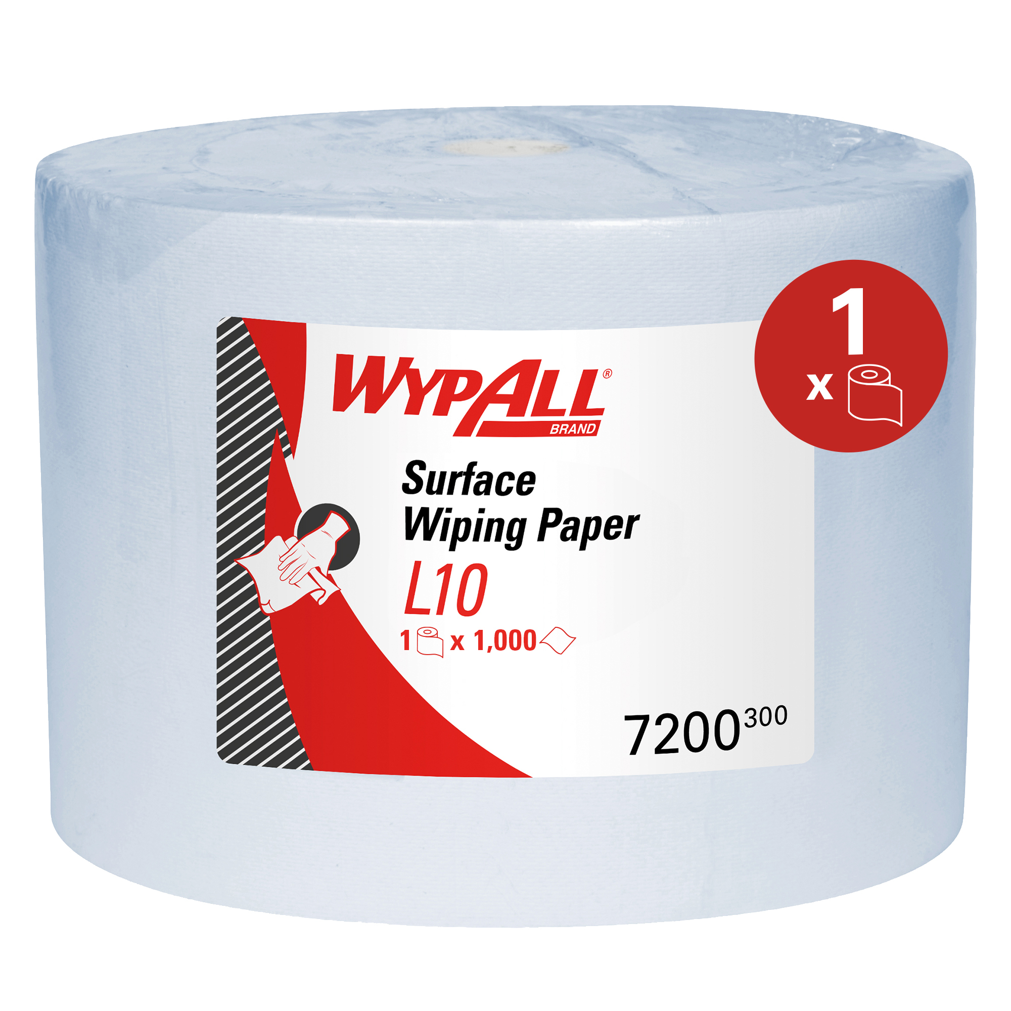 7200 Протирочные салфетки WypAll L10 для поверхностей - 1 рулон, 1000 листов