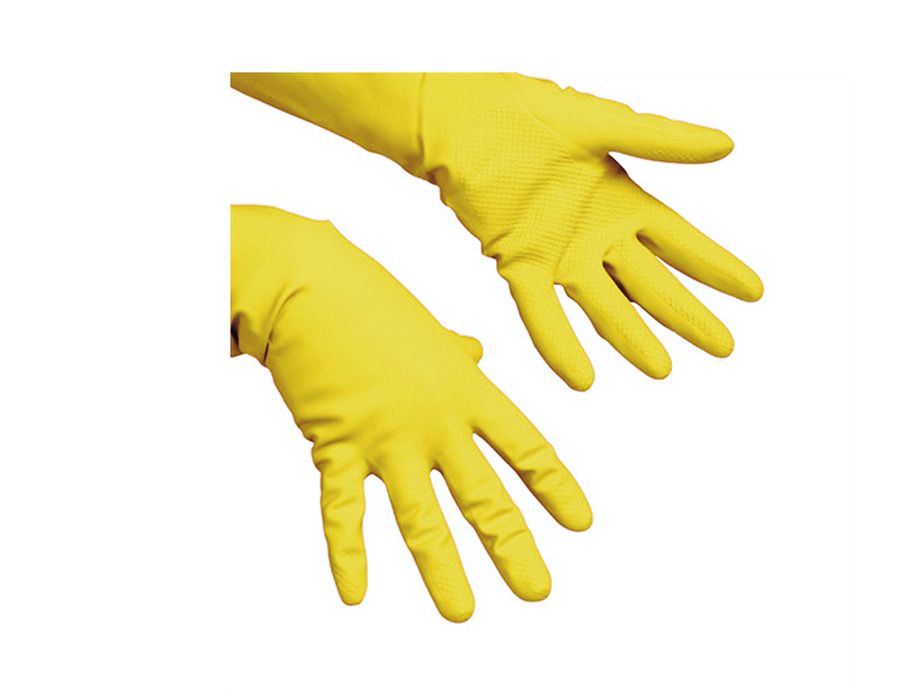 Vileda Professional - Резиновые перчатки многоцелевые, желтые , размер S 100758