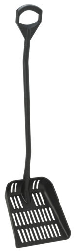 56049 Эргономичная лопата с перфорированным полотном Vikan черная, 130 см