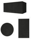 1418 Салфетки бумажные USMA черные двухслойные, 24х24 см, 1/8 сложения - 15 пачек по 250 листов