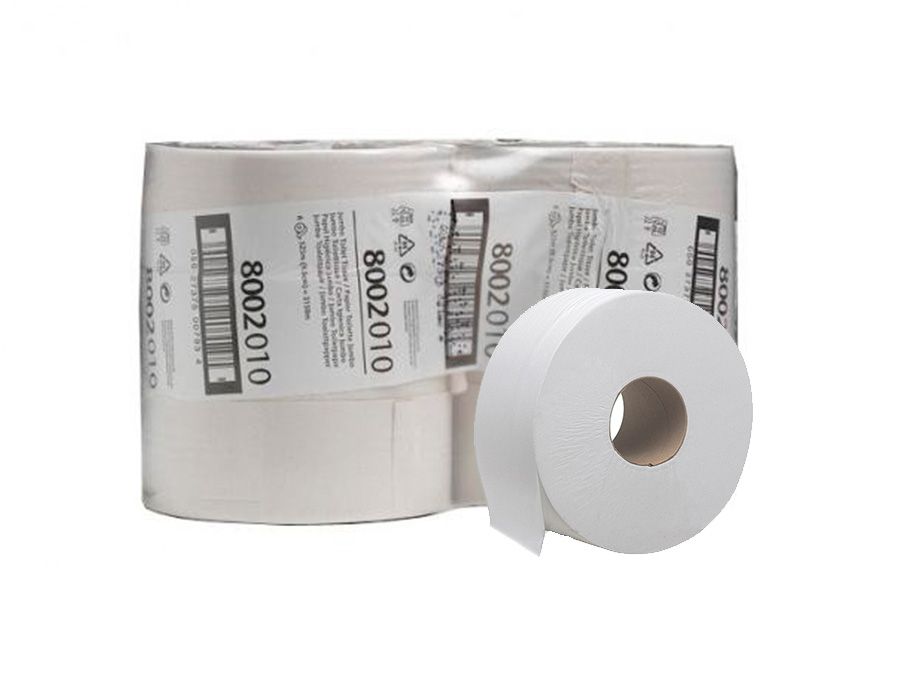 8002 Туалетная бумага в больших рулонах Unbranded Midi Jumbo эконом-класса - 6 рулонов по 525 метров