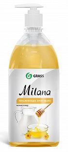 Grass - Жидкое крем-мыло "Milana"-"Молоко и мед" с дозатором, 1 л 126101