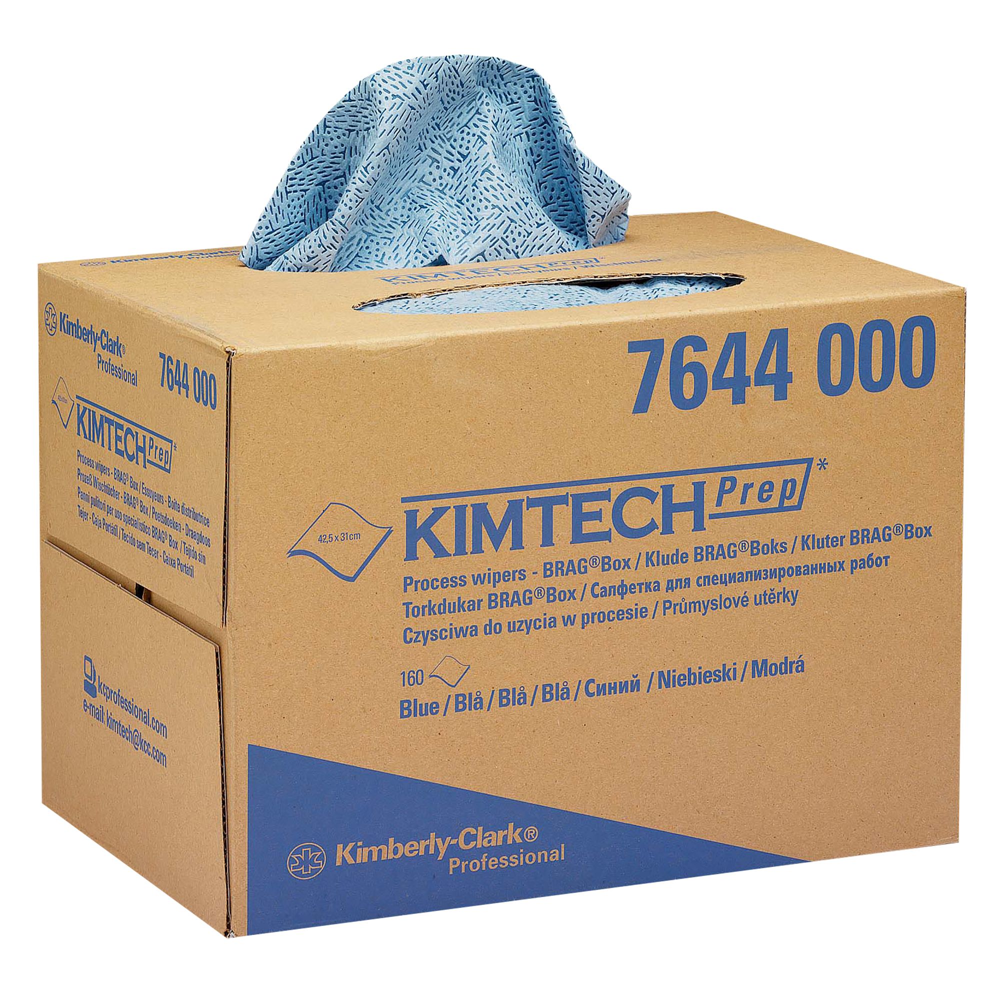 7644 Протирочный материал Kimtech Prep для очистки с растворителями - 1 коробка 160 листов