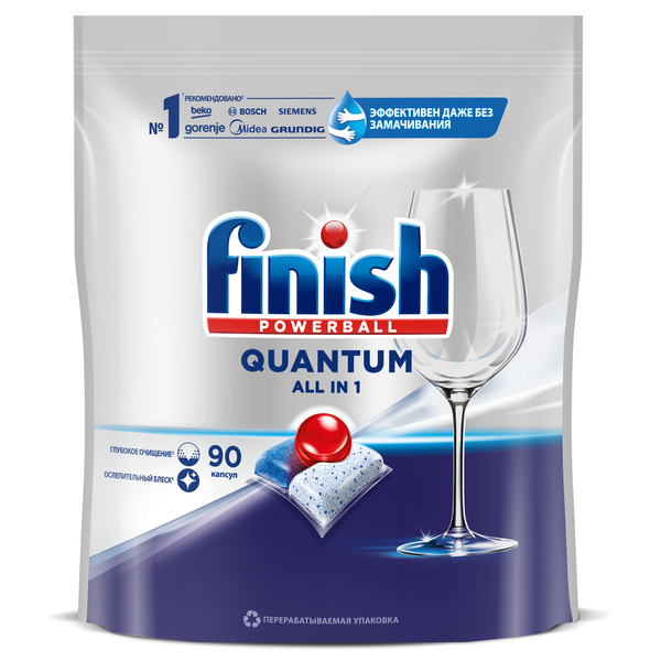 3215696 Капсулы для посудомоечных машин Finish Quantum All in 1, 90 капсул