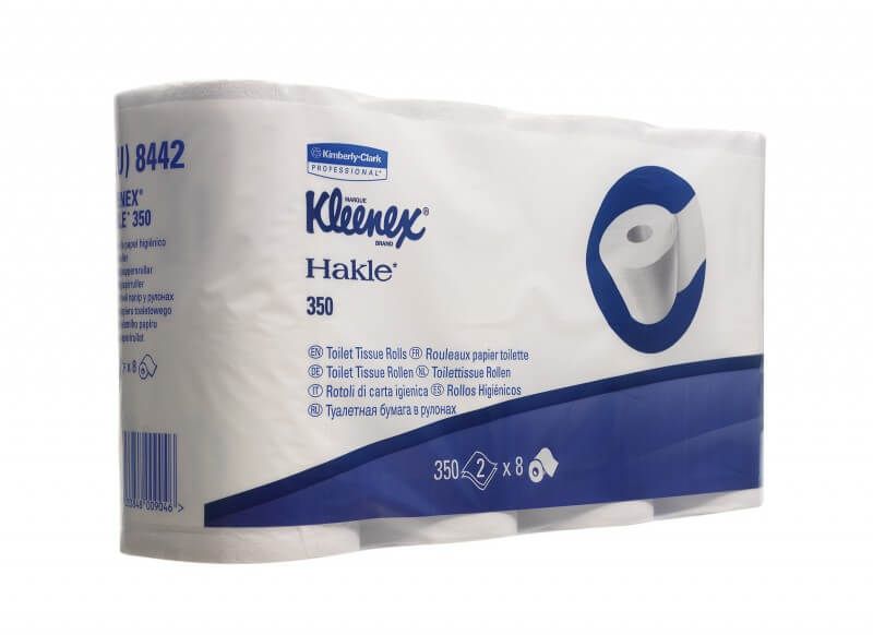 8442 Туалетная бумага в стандартных рулонах Kleenex 350 премиум-качества - 64 рулона по 42 метра