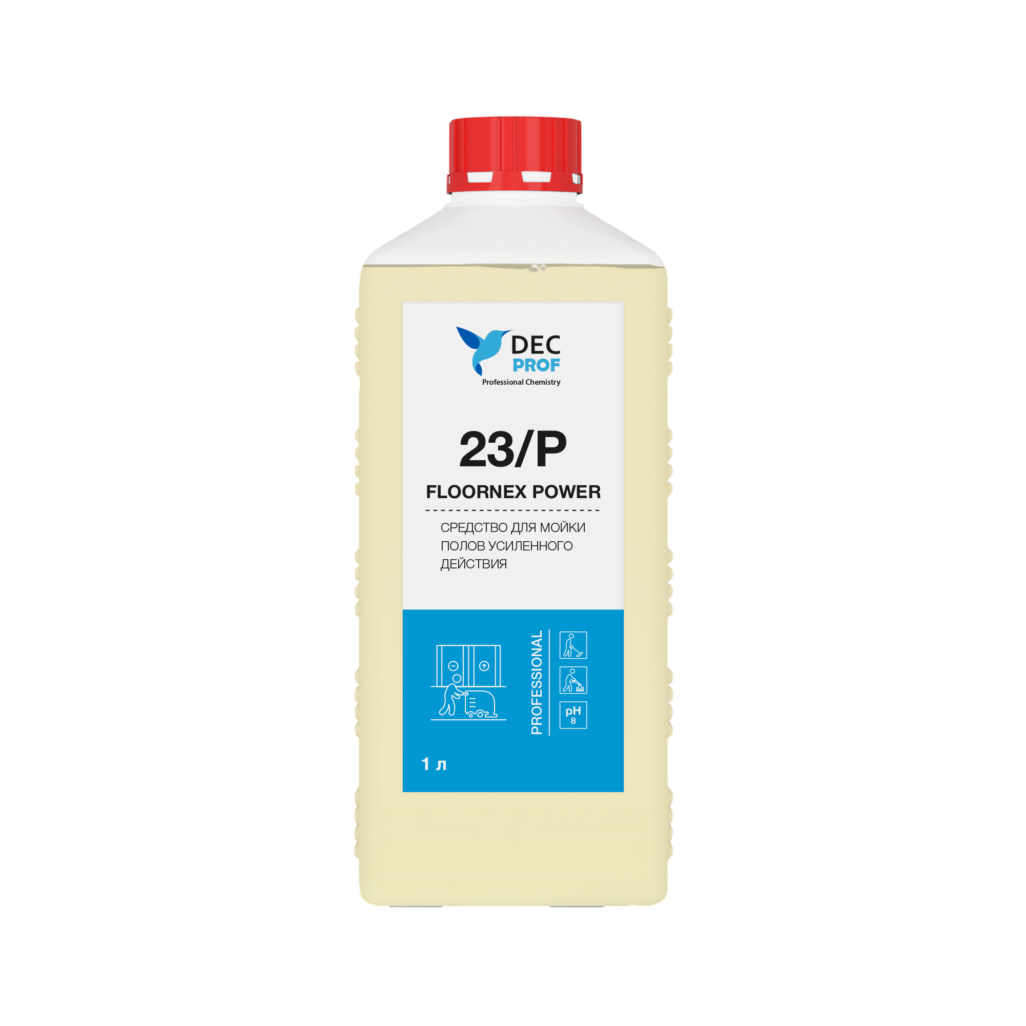 023P-1 Средство для мойки полов усиленного действия Dec Prof 23/P FLOORNEX POWER - 1 л