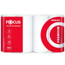 5080461 Туалетная бумага Focus Premium, 3 слоя - 64 рулона по 15 метров (ex. 506.0404)