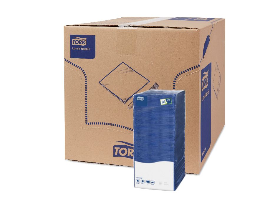478667 Салфетки Tork темно-синие двухслойные, 25 x 25 см, 200 листов