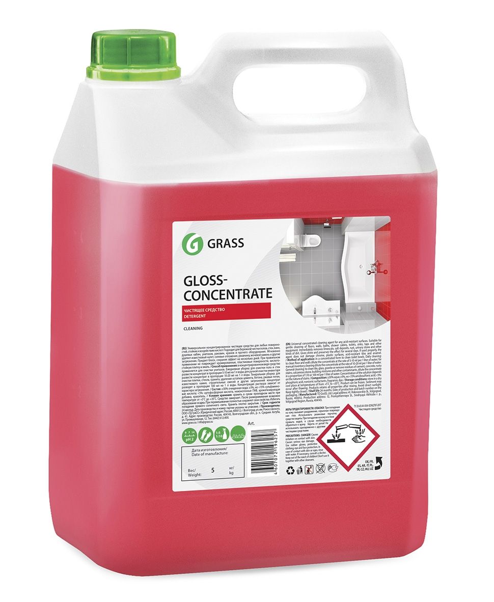 125323 Концентрированное чистящее средство для ванной комнаты Grass Gloss Concentrate - 5 л
