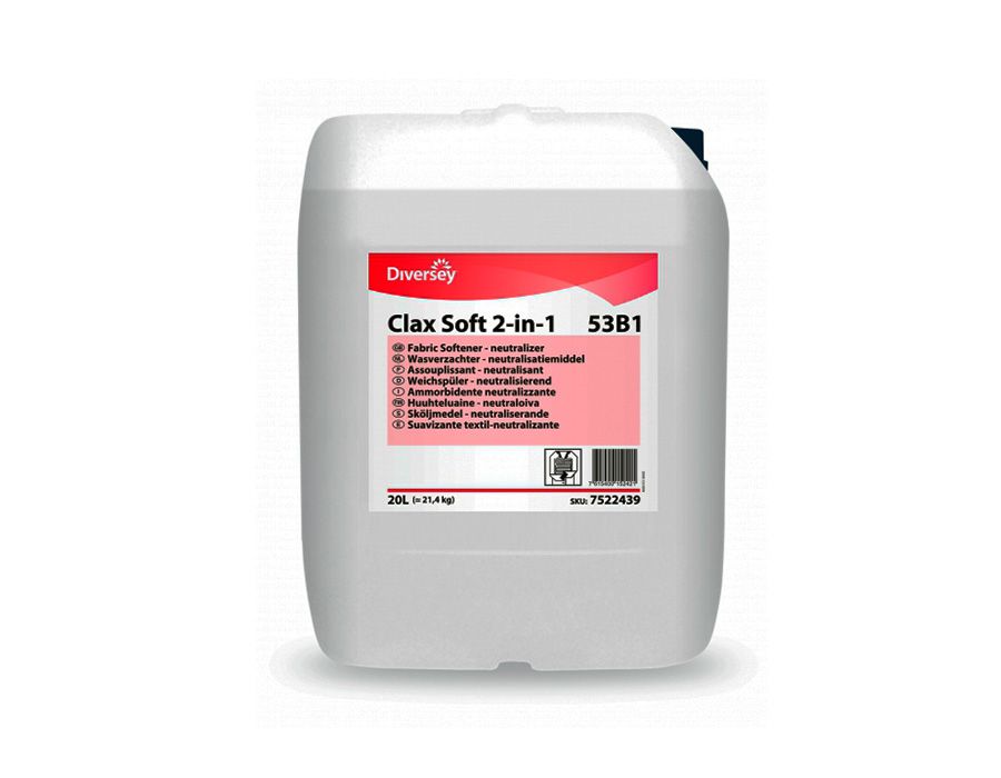 Diversey - Clax Soft 2-in-1 53B1- Нейтрализатор-смягчитель для тканей, 20 л. 7522643