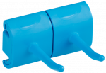 10143 Гигиеничное настенное крепление Vikan c двойным крюков синие, 8.2 см