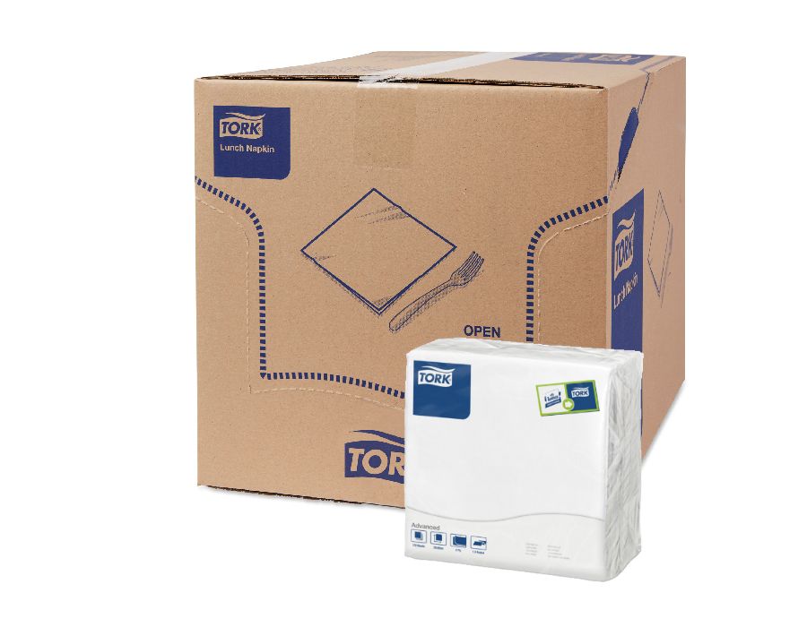 Tork салфетки 39х39 см белые 1/4 сложения 478746