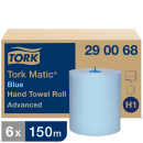 290068 Бумажные полотенца Tork Matic синие двухслойные, 6 рулонов по 150 м
