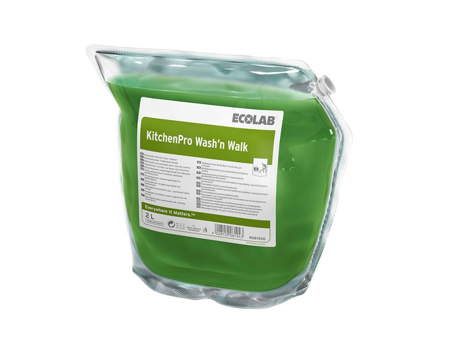 9081930 Моющее средство для мытья пола в зоне кухни Ecolab KitchenPro Wash`n Walk, 2 л