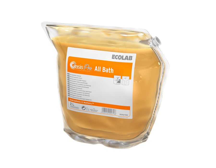 9092780 Средство для мытья деликатных поверхностей Ecolab Oasis Pro All Bath, 2 л