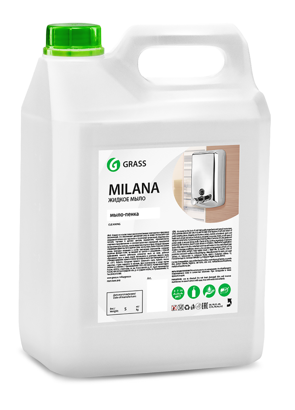 Grass - Жидкое мыло "Milana мыло-пенка" в канистре 5 литров 125362