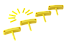 10166 Крючки к настенным креплениям Vikan (1017 и 1018) желтые, 14 см, 4 шт