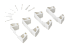 10195 Резиновые зажимы к настенным креплениям Vikan (1017 и 1018) белые, 12 см, 4 шт
